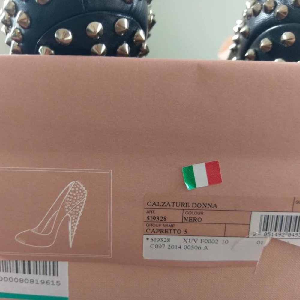 Miu Miu®  Black Studded Heels Pumps - Picture 4 of 9
